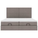 VidaXL Cadre de lit ottoman avec matelas taupe 180x200 cm tissu