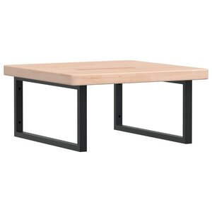 vidaXL Étagère de vasque murale acier et bois de chêne massif