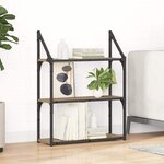 vidaXL Étagère Murale avec étagère Chêne artisanal 60 x 21 x 78 5 cm
