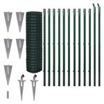 vidaXL Clôture euro Acier 25 x 1 5 m Vert
