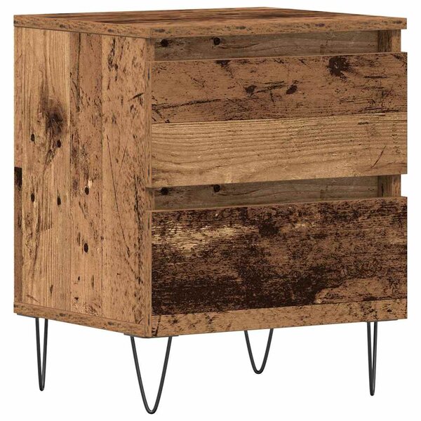 vidaXL Cabinet de chevet Bois ancien 40 x 35 x 50 cm Bois d'ingénierie