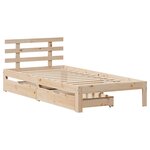 vidaXL Cadre de lit avec tiroirs sans matelas 90x190 cm