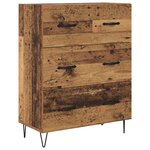 vidaXL Haut Armoire Bois Ancien 69 5 x 34 x 180 cm Bois d'ingénierie