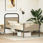 vidaXL Cadre de lit sans matelas 80x200cm chêne sonoma bois ingénierie