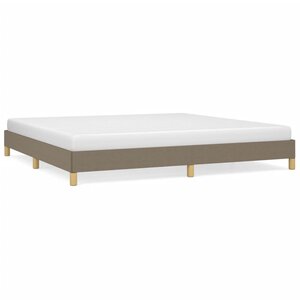vidaXL Cadre de lit sans matelas taupe 200x200 cm tissu