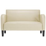 vidaXL Canapé causeuse crème 110 cm similicuir