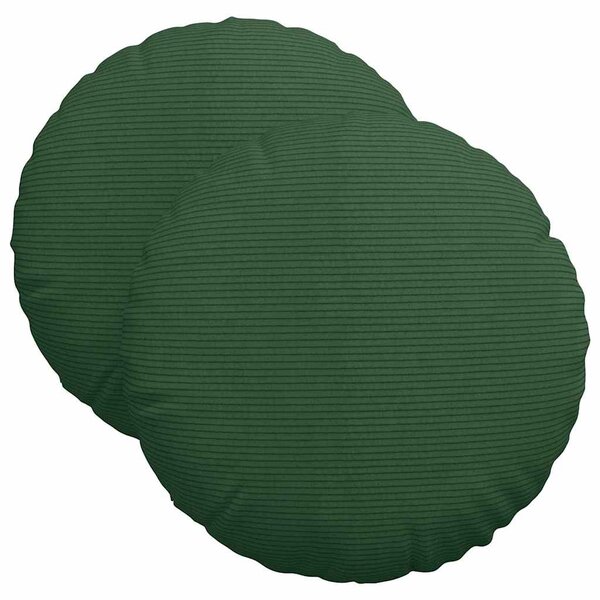 vidaXL Coussins de siège 2 Pièces Vert foncé Ø 40 cm