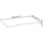 vidaXL Dessus de bureau marron clair bois chêne massif rectangulaire