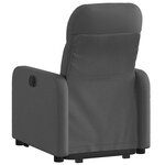 vidaXL Fauteuil inclinable électrique gris foncé tissu