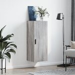 vidaXL Armoire murale sonoma gris 34 5x34x90 cm