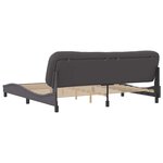 vidaXL Cadre de lit sans matelas Hvar gris 200x200 cm similicuir