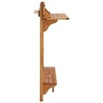 vidaXL Table de bar de balcon 90x37x122 5 cm Bois d'acacia massif