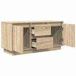 vidaXL Meuble TV avec lumières LED chêne sonoma 100x41x50 cm