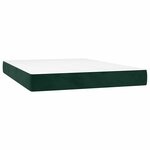 vidaXL Sommier à lattes de lit avec matelas LED Vert foncé 140x190 cm