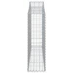 vidaXL Paniers à gabions arqués 15 Pièces 200x30x100/120 cm Fer galvanisé