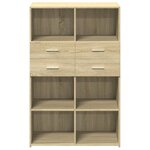 vidaXL Buffet haut chêne sonoma 80x42 5x124 cm bois d'ingénierie