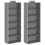 vidaXL Étagères suspendues de rangement 2 Pièces 6 niveaux Tissu