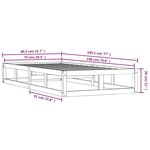 vidaXL Cadre de lit 75x190 cm Petit simple Bois massif