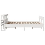 vidaXL Cadre de lit sans matelas blanc 135x190 cm bois de pin massif