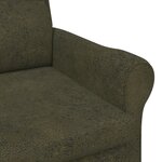 vidaXL Fauteuil Contemporain Vert armée Tissu  Bois Moyen Ergonomique