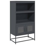vidaXL Buffet haut anthracite 68x39x123 cm acier