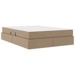 vidaXL Lit avec rangement et matelas Cappuccino 140 x 200 cm