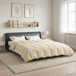 vidaXL Duvet d'été simple Matelassé Crème 220 x 240 cm Microfibre