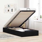 vidaXL Cadre de lit ottoman sans matelas noir 100x200 cm tissu