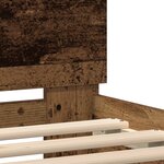vidaXL Cadre de lit sans matelas avec lumières LED Bois ancien 90x190 cm