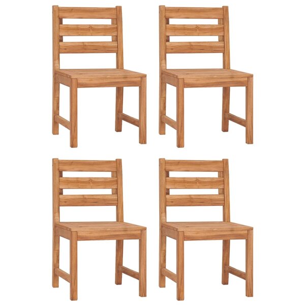vidaXL Chaises de jardin lot de 4 Bois de teck solide