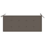 vidaXL Banc de jardin empilable et coussin 128 5cm Bois de teck massif