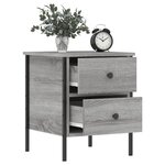 vidaXL Table de chevet sonoma gris 40x42x50 cm bois d'ingénierie
