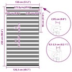 vidaXL Store zèbre gris clair largeur du tissu 125 9 cm polyester