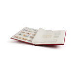 Classeur à bandes pour timbres 16 pages blanches. Couleur - Rouge