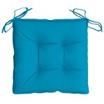 vidaXL Coussins de chaise lot de 4 bleu clair 40x40x7 cm tissu oxford