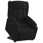 vidaXL Fauteuil inclinable électrique noir tissu