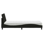 vidaXL Lit avec matelas Hanko noir 80x200 cm tissu