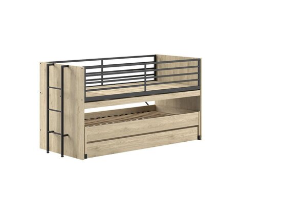 Lit mi-haut 90x200 sam avec gigogne