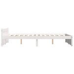 vidaXL Cadre de lit sans matelas blanc bois massif 120x200 cm