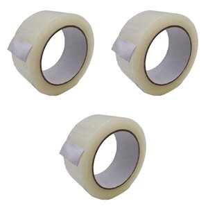 Lot de 3 Rouleaux Adhésifs Standards : 48 mm X 100 mètres Transparent