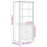 vidaXL Bibliothèque BODO Marron miel 82 x 40 x 173 cm