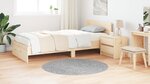 Tapis shaggy vidaXL avec dos en latex Gris ø120 cm