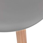 vidaXL Chaises à manger lot de 6 Gris Plastique