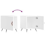vidaXL Table de chevet blanc brillant 40x40x50 cm bois d’ingénierie