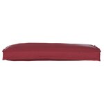 vidaXL Coussin palette pour banc rouge vin 100x40x8 cm en tissu Oxford