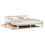 vidaXL Cadre de lit avec tiroirs sans matelas 180x200 cm