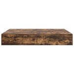 Cadre de lit de rangement vidaXL Chêne fumé 135x190 cm