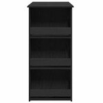 vidaXL Table de bar avec étagère de rangement chêne noir