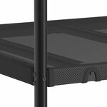vidaXL Lit superposé sans matelas noir 100x200 cm acier