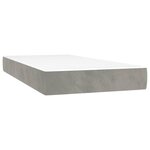 vidaXL Sommier à lattes de lit et matelas gris clair 120x190cm velours
